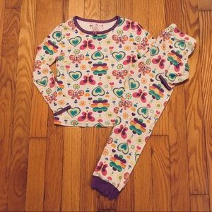 Children’s Place Pajama Set Rainbow Floral Heart 6